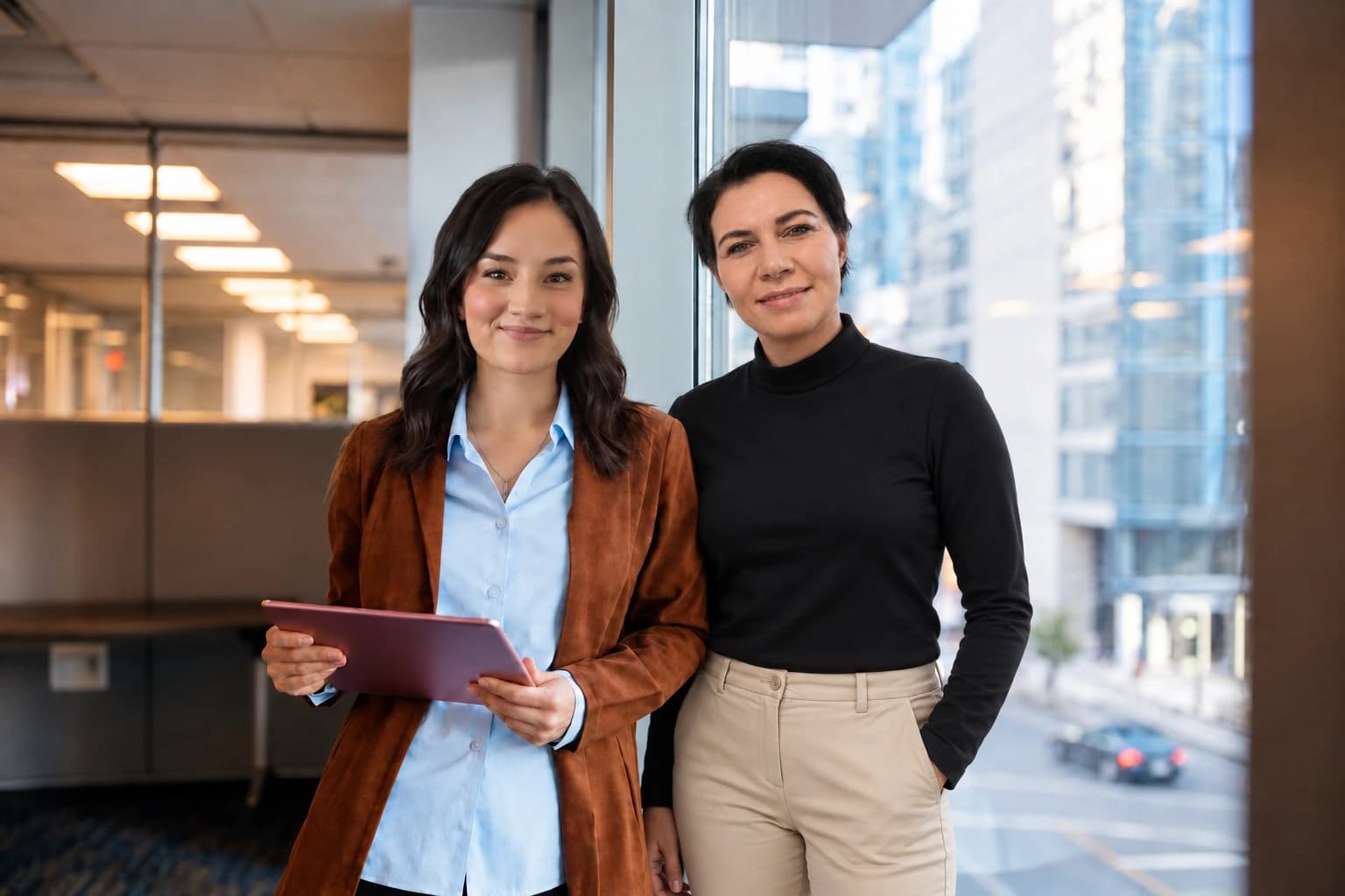 Strivvex founders Monique and Chanel together in an office