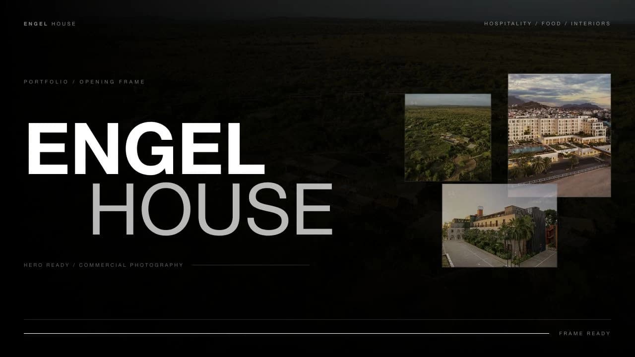 Engel House photography portfolio website.
